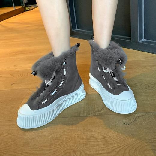 冬季保暖，厚底毛里绑带毛毛靴MM-9105-5 商品图8