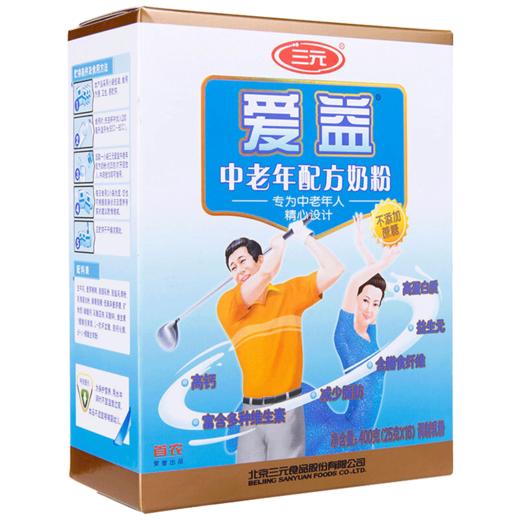 三元爱益中老年高钙奶粉400g/盒 商品图0