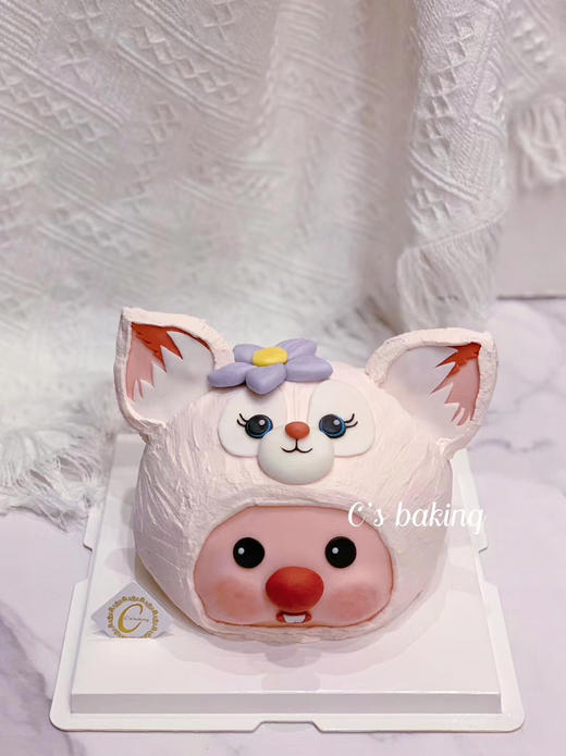 假装是玲娜贝儿哈哈哈哈 #loopy #搞怪蛋糕  忌廉蛋糕【半翻糖蛋糕需提前2天预订】（默认自提，收费配送请联系客服） 商品图1