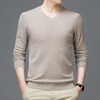 纯羊毛秋冬季男士长袖羊毛衫青年V领休闲毛衣打底衫男装上衣服 商品缩略图0