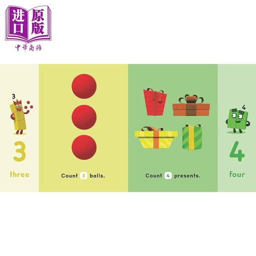 【中商原版】字母积木启蒙数字 Numberblocks First Numbers 英文原版 儿童卡通动画纸板书 亲子绘本 早教认知启蒙 进口童书 商品图2