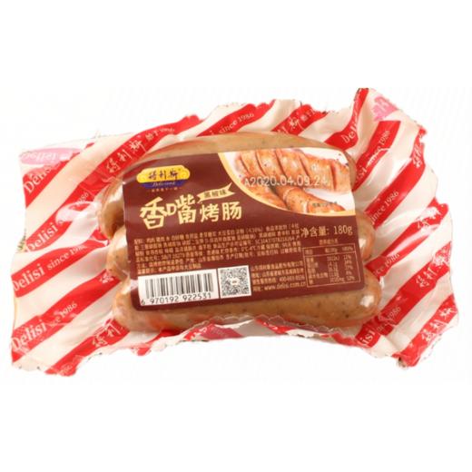得利斯香嘴烤肠黑椒味180g/袋 商品图0