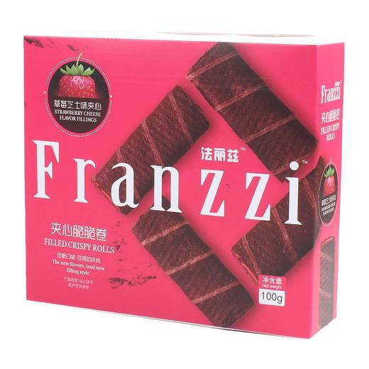 法丽兹草莓芝士味夹心脆脆卷100g/盒 商品图0