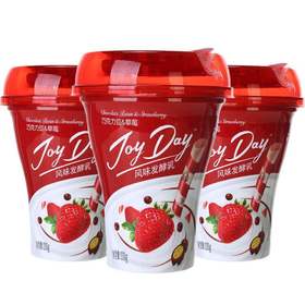 伊利巧克力豆+草莓吸果杯