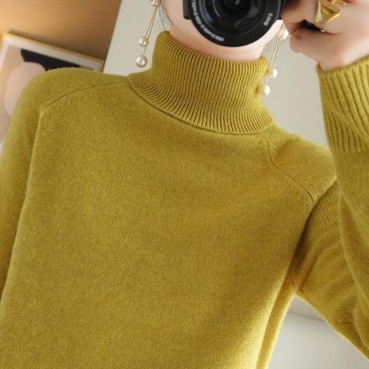 秋冬新款，长袖高领高翻领针织打底衫ZD-04223 商品图0
