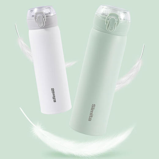 施密特（simita） 保温弹盖316水杯男女士高颜值水杯大容量泡茶杯车载便携杯子 380ML 星斗系列MBW1008-038A/050A 商品图4