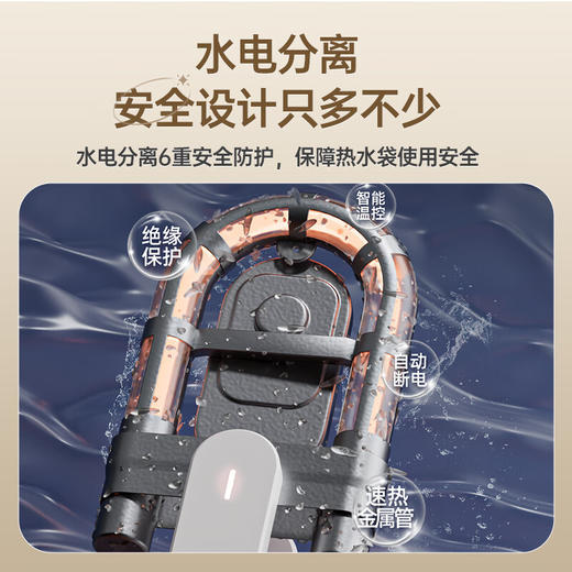 【安全防爆 自动断电！国标热水袋】可拆卸充电式暖水袋大姨妈敷肚子暖宝宝电暖袋防爆正pin 商品图2