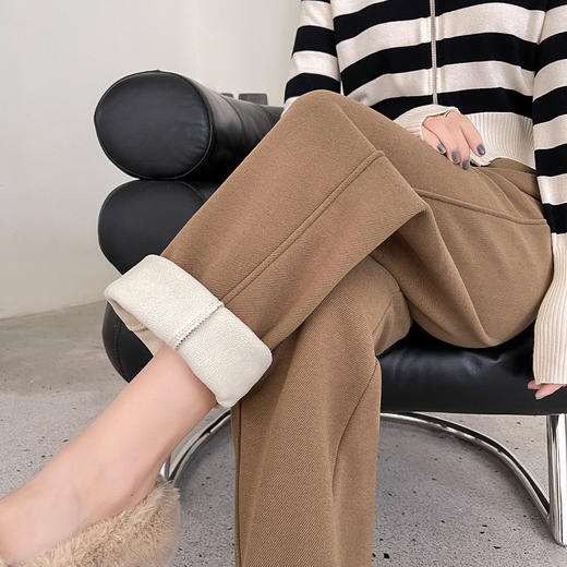 秋冬【温暖一条过冬】巨显瘦好搭的毛呢裤 加绒加厚 显瘦高腰九分裤 商品图2