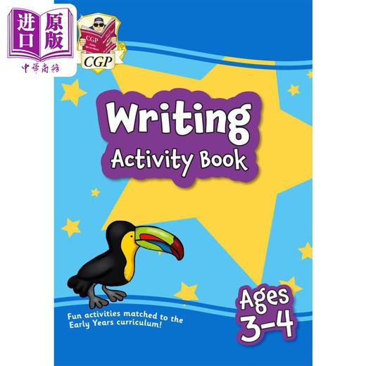 【中商原版】英国原版CGP教辅 3-4岁新版写作活动书 学龄前练习家庭学习 New Writing Activity Book for Ages 3-4 preschool 商品图0