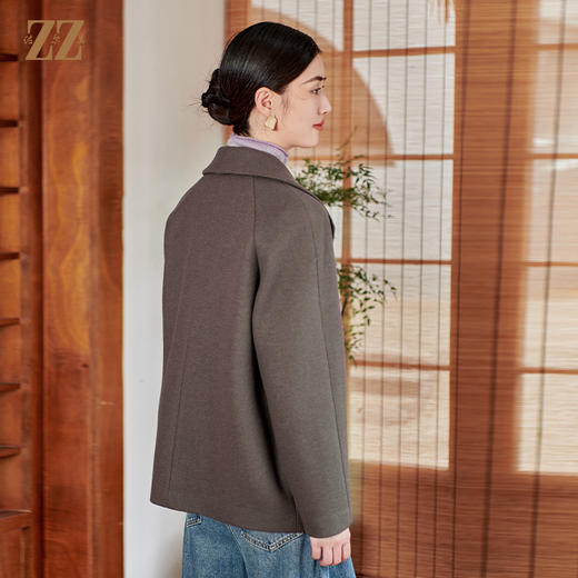 佐尔美冬季新款 浪漫国风时髦流苏简约盘扣羊毛大衣女E34ZD30 商品图4