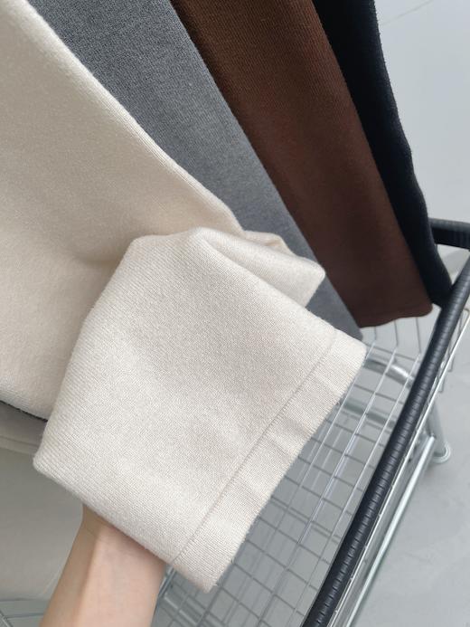 <曾小咸推荐>显瘦加厚高腰垂坠感拖地休闲针织阔腿裤 商品图3