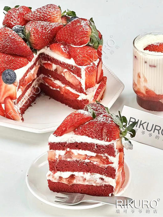 🍓草莓多多 | 三倍满料草莓红丝绒蛋糕 商品图5