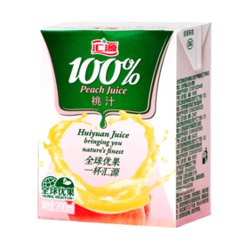 汇源100%精巧装桃汁200ml/盒