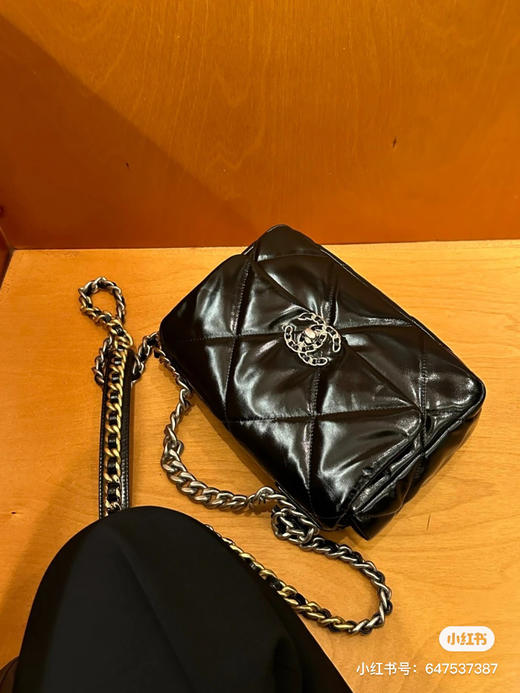 19bag 26cm油蜡皮-黑色银扣 商品图0