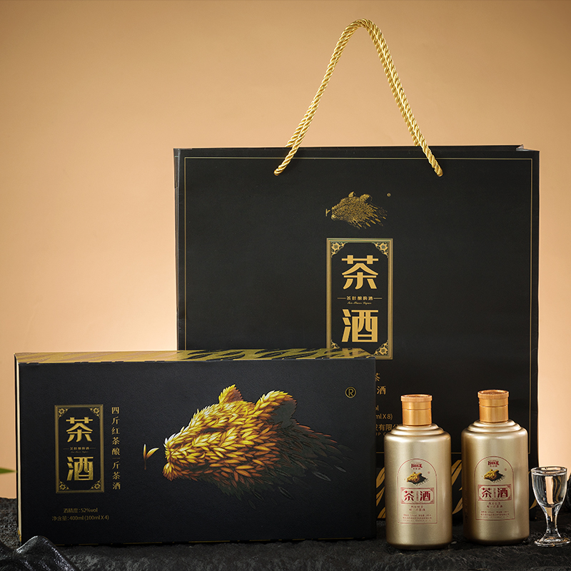 玲珑王茶酒（茶香型）礼盒装 400ML（100ml/瓶*4瓶）