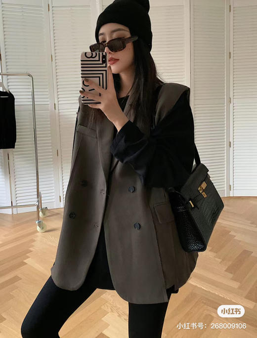 Manhattan 曼哈顿-黑色鳄鱼纹中号 商品图8