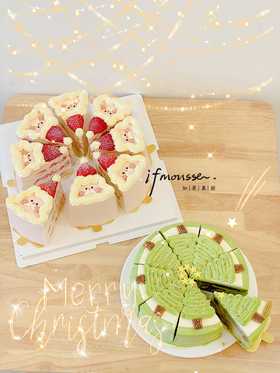 「节日特别款」圣诞树真开心 蛋糕 切块