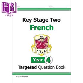 【中商原版】英国原版CGP教辅 新的 KS2法语有针对性的问题书 第 4 年Key Stage Two French Year 4 Targeted Question Book