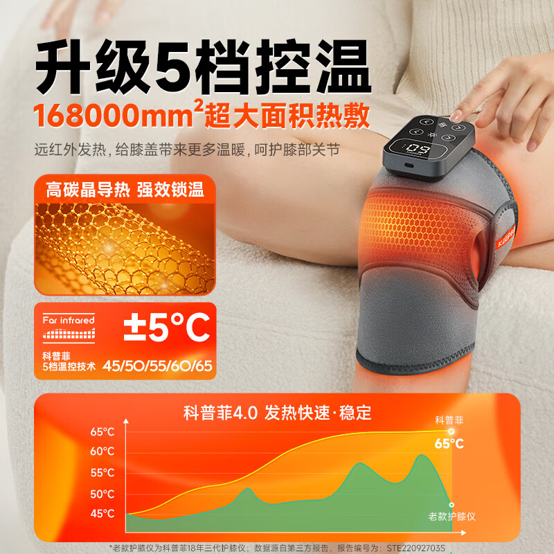 科普菲 膝盖理疗仪 膝盖热敷电加热护膝保暖关节炎发热暖膝盖按摩仪腿部按摩器半月板KPF-knee09
