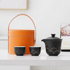 敦煌文创（DUNHUANG INSPIRATION）敦煌文创步步莲生快客杯一壶二杯便携茶具套装送长辈中秋节礼物 橙色 商品缩略图1