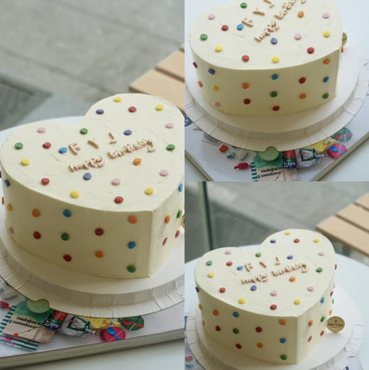 LITTLE WITCH 简约的心型波点点蛋糕 商品图1