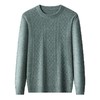 纯羊毛毛衣男士秋冬季新款圆领提花加厚保暖百搭打底羊毛衫男 商品缩略图4