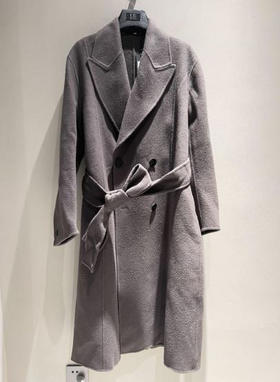 WC05-1121-1  JUNLI灰色腰带款大衣外套  [   ]