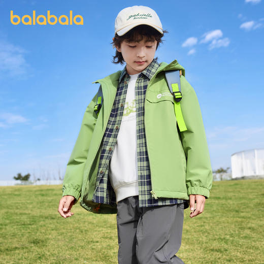巴拉巴拉男童外套童装新款春秋装中大童连帽防风儿童防护服潮 商品图0