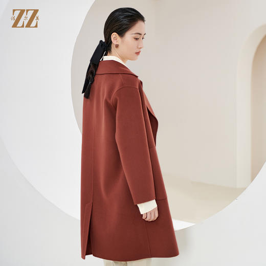佐尔美冬季新款 气质时尚95%绵羊毛双面呢大衣女E34SM36 商品图4