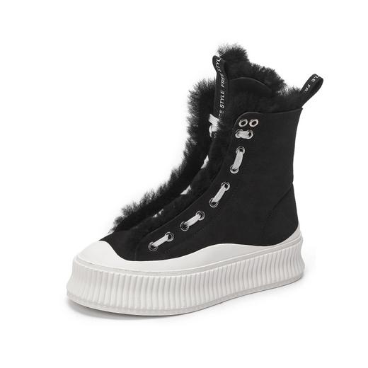 冬季保暖，厚底毛里绑带毛毛靴MM-9105-5 商品图11