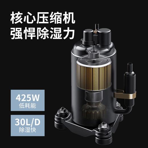海尔（Haier） 除湿机/抽湿机 除湿量30升/天 家用轻音防霉 抽湿器 吸湿器 地下室档案室干燥机干衣机 DE30J 40-70㎡适用 商品图6
