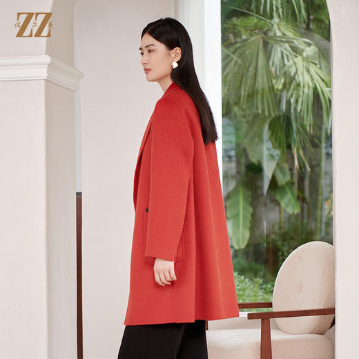 佐尔美冬季新款 气质经典90%羊毛双面呢大衣女E34SM53 商品图4