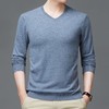 纯羊毛秋冬季男士长袖羊毛衫青年V领休闲毛衣打底衫男装上衣服 商品缩略图2