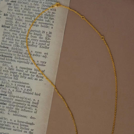 古法黄金点钻系列 四叶草满钻项链锁骨链 商品图3