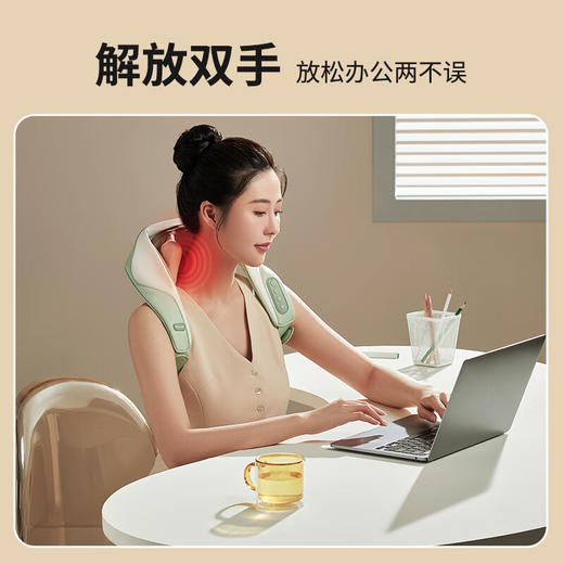 锐珀尔（Repor）颈椎按摩器 肩颈按摩器披肩 揉捏斜方肌脖子肩背部肩膀颈部 颈肩背一体按摩仪R4送女友生日礼物 清新绿【肩颈揉捏，移动“按摩椅”】 商品图8