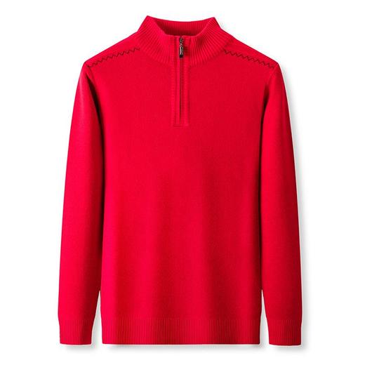 羊毛混纺加厚针织衫毛衣秋冬季新款立领拉链休闲百搭保暖羊毛衫男 商品图4