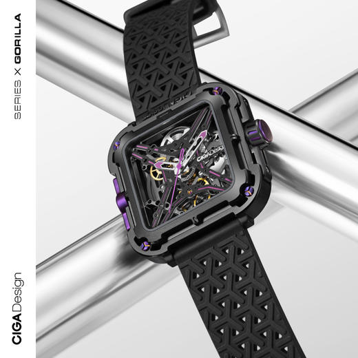 CIGA design玺佳机械表·X系列 大猩猩   霓虹紫 商品图3
