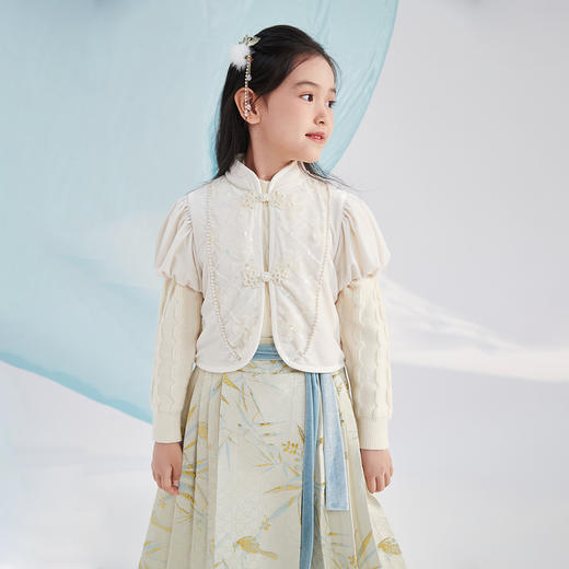 笛莎童装女童套装2023新款马面裙套装 商品图5