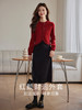 【专属特价】熙世界红色毛衣开衫女短外套新中式轻国风针织衫秋冬 商品缩略图2