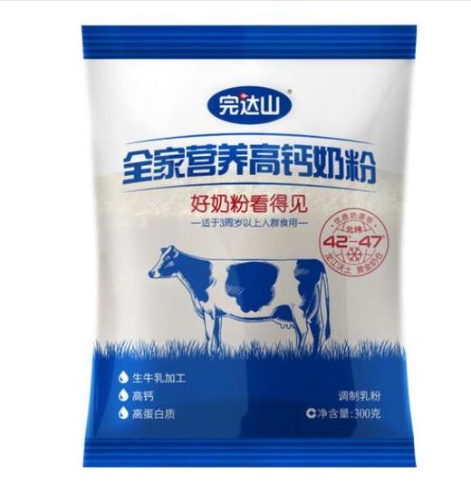 完达山全家营养高钙奶粉300g/袋 商品图0