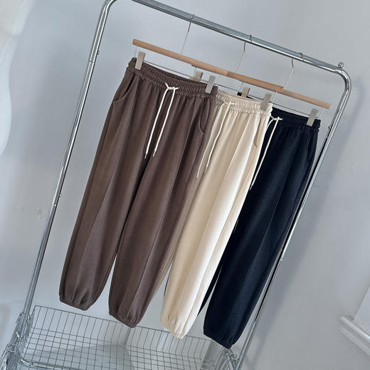 秋冬【加绒糯米裤】直筒阔腿裤 垂感休闲裤 束脚/阔腿可选 商品图3