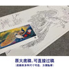【大彩图】横幅工笔画白描底稿《孔雀》临摹勾线花鸟线稿HN19 商品缩略图1