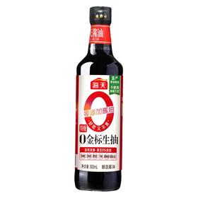 海天零添加金标生抽500ml/瓶