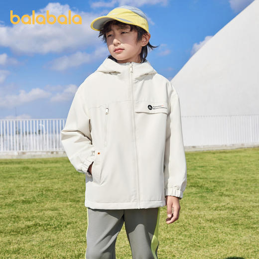 巴拉巴拉男童外套童装新款春秋装中大童连帽防风儿童防护服潮 商品图2