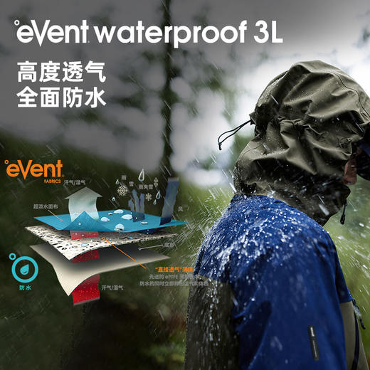 秒杀！【雪鹰冲锋衣】拓路者eVent冲锋衣男3L三层硬壳单冲recco专业雪山登山服 商品图1