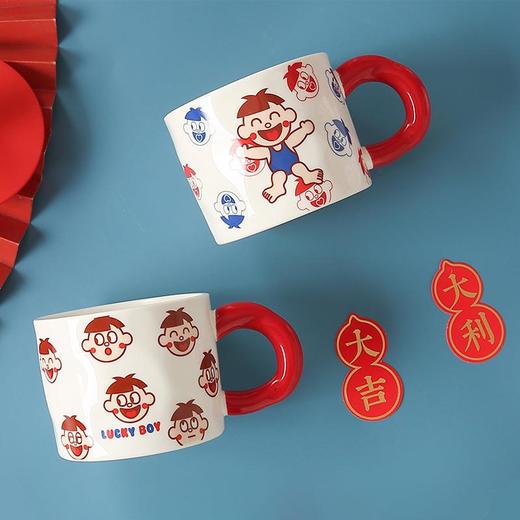 卡通旺仔马克杯创意大容量陶瓷杯高颜值女生早餐牛奶杯伴手礼水杯 商品图2