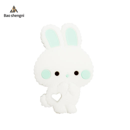 【美国FDA认证，宝宝放心啃咬！】新款硅胶婴儿牙胶母婴用品，滴胶兔子硅胶宝宝咬咬乐磨牙棒磨牙器，贴心设计也美观，不易粘毛，沾灰尘，容易清理清洁！ 商品图7