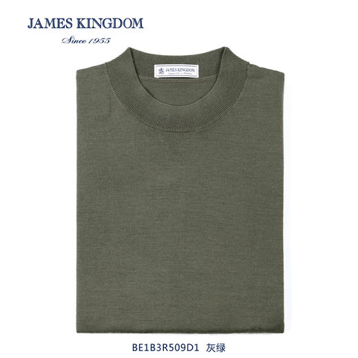 【专柜 100%纯绵羊毛】占姆士男士秋冬新品纯绵羊毛圆领套头毛衣轻柔贴肤毛衫  一款5色 商品图2