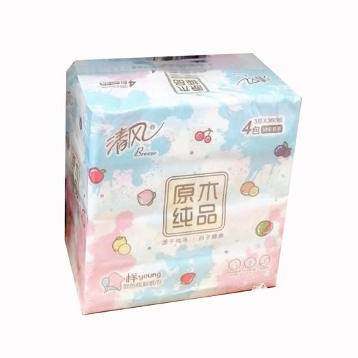 清风Young系列双色炫彩纸巾90抽*4包 商品图0