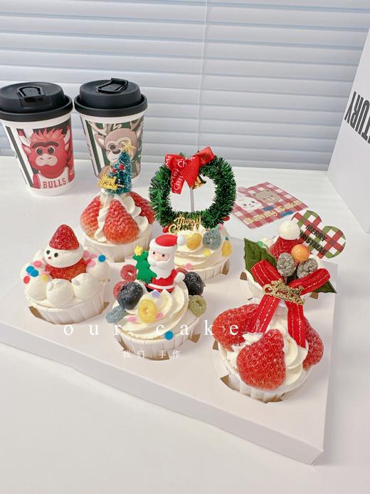 圣诞节杯子蛋糕-无夹心内有卡仕达酱-低糖无添加 商品图3